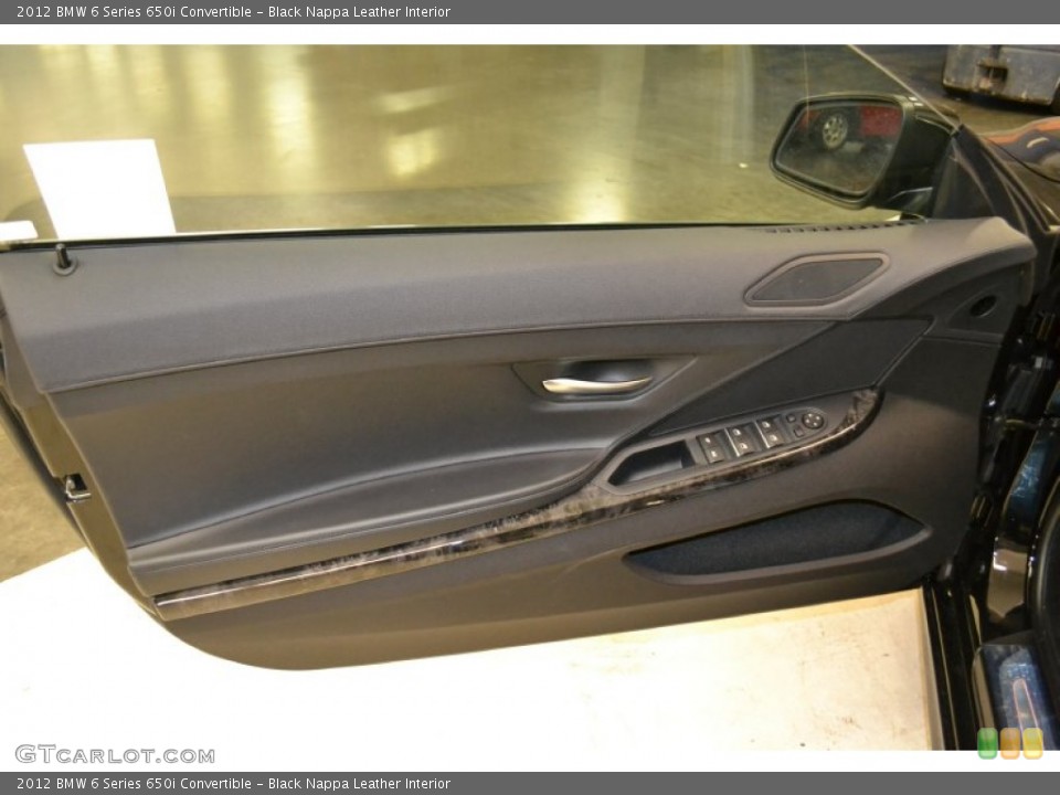 Black Nappa Leather Interior Door Panel for the 2012 BMW 6 Series 650i Convertible #50855680
