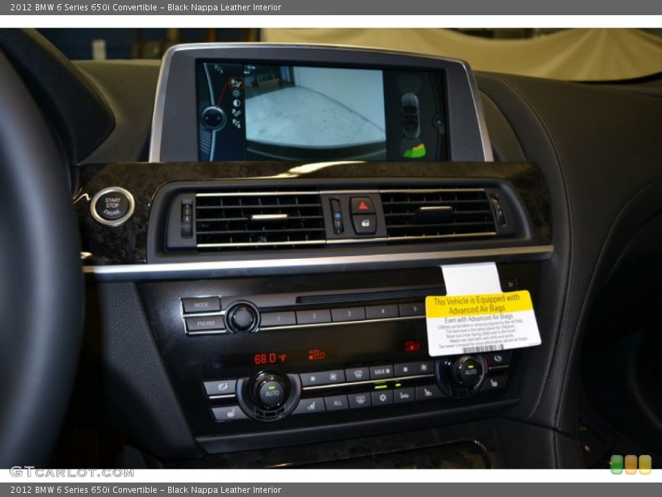 Black Nappa Leather Interior Controls for the 2012 BMW 6 Series 650i Convertible #50855699