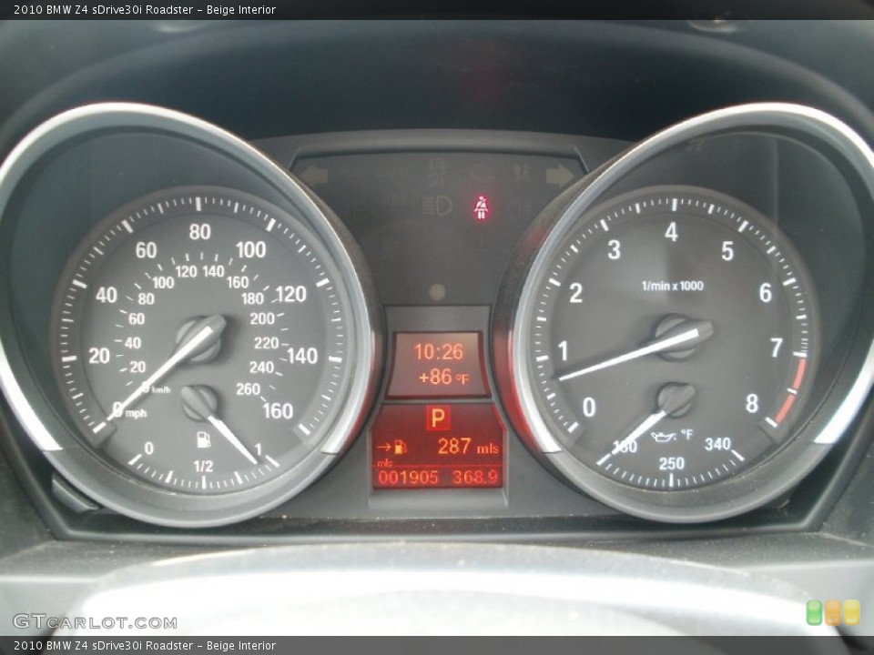 Beige Interior Gauges for the 2010 BMW Z4 sDrive30i Roadster #50858842