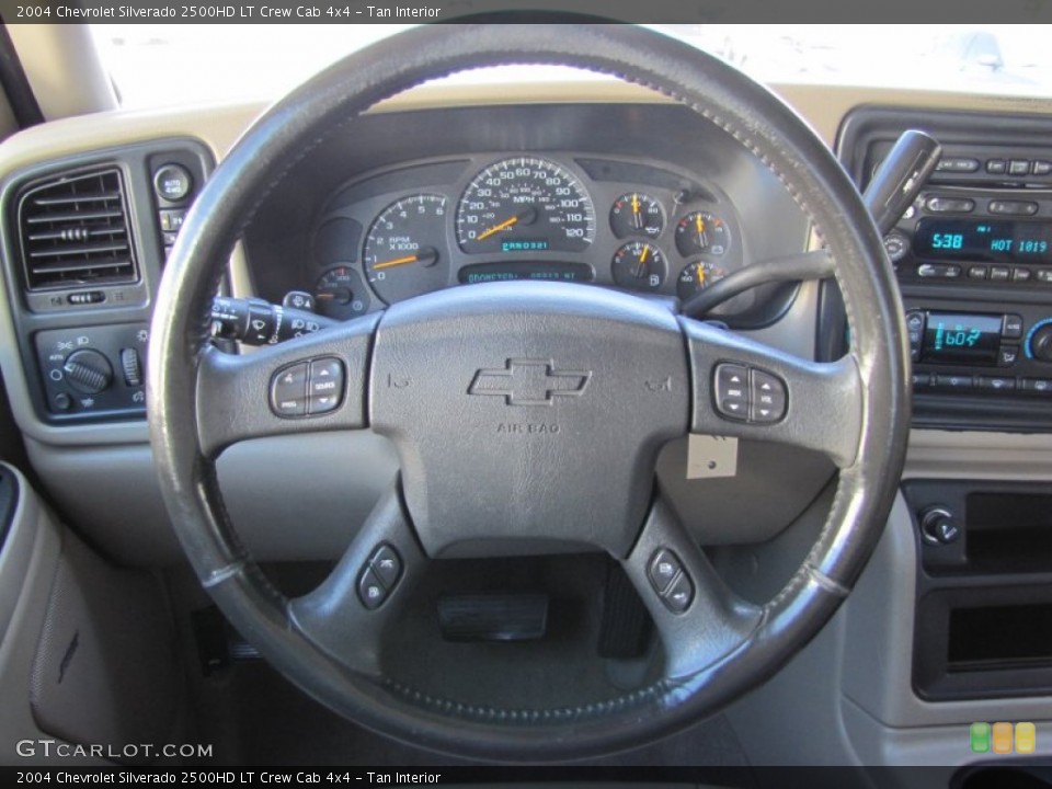 Tan Interior Steering Wheel for the 2004 Chevrolet Silverado 2500HD LT Crew Cab 4x4 #50860846