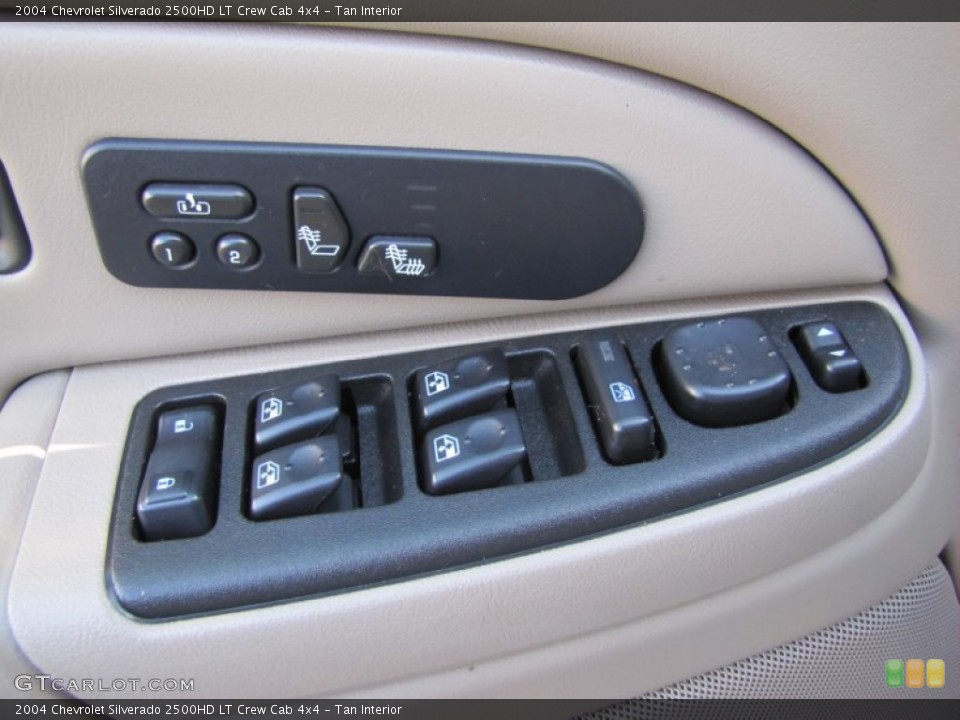 Tan Interior Controls for the 2004 Chevrolet Silverado 2500HD LT Crew Cab 4x4 #50860894
