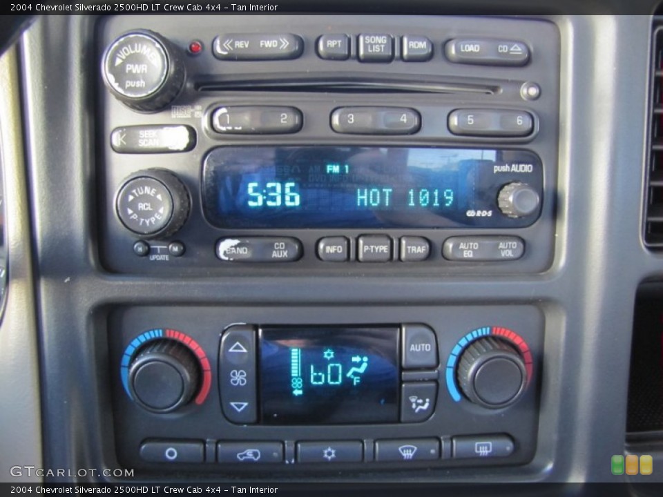 Tan Interior Controls for the 2004 Chevrolet Silverado 2500HD LT Crew Cab 4x4 #50860954