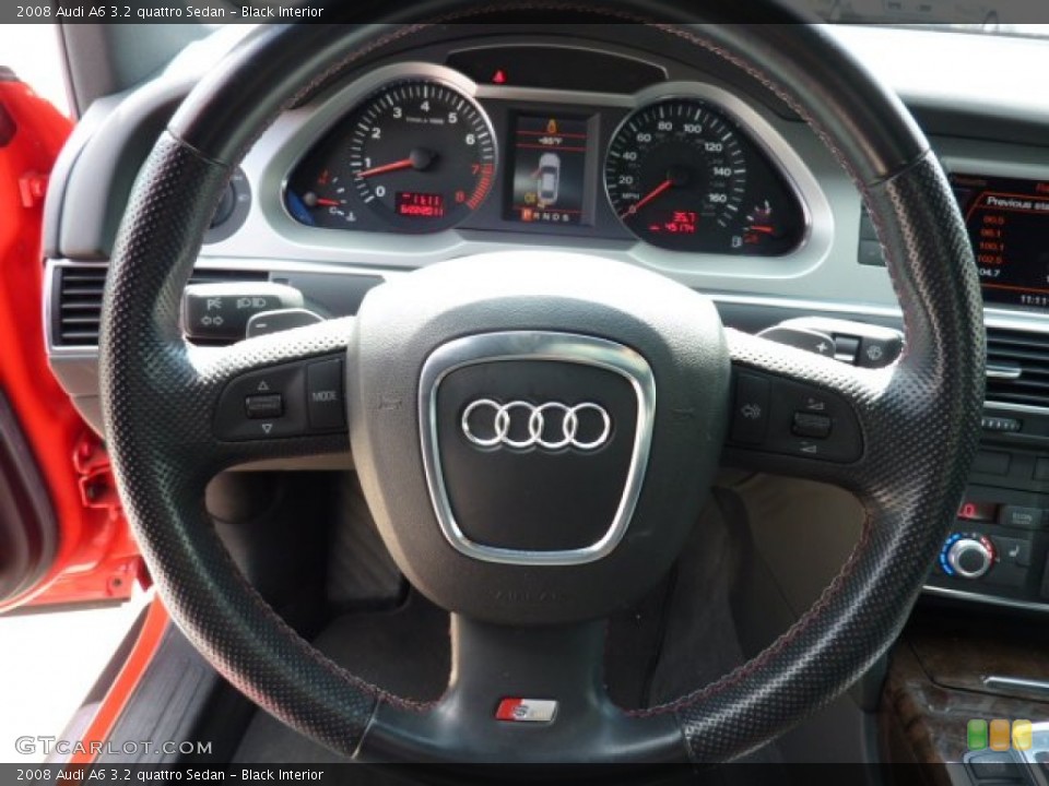 Black Interior Steering Wheel for the 2008 Audi A6 3.2 quattro Sedan #50861653