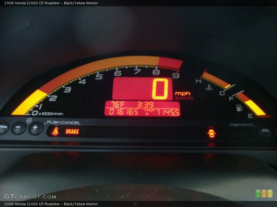 Black/Yellow Interior Gauges for the 2008 Honda S2000 CR Roadster #50861668