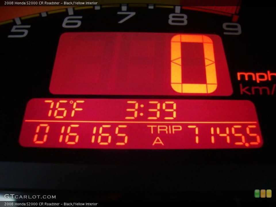 Black/Yellow Interior Gauges for the 2008 Honda S2000 CR Roadster #50861677