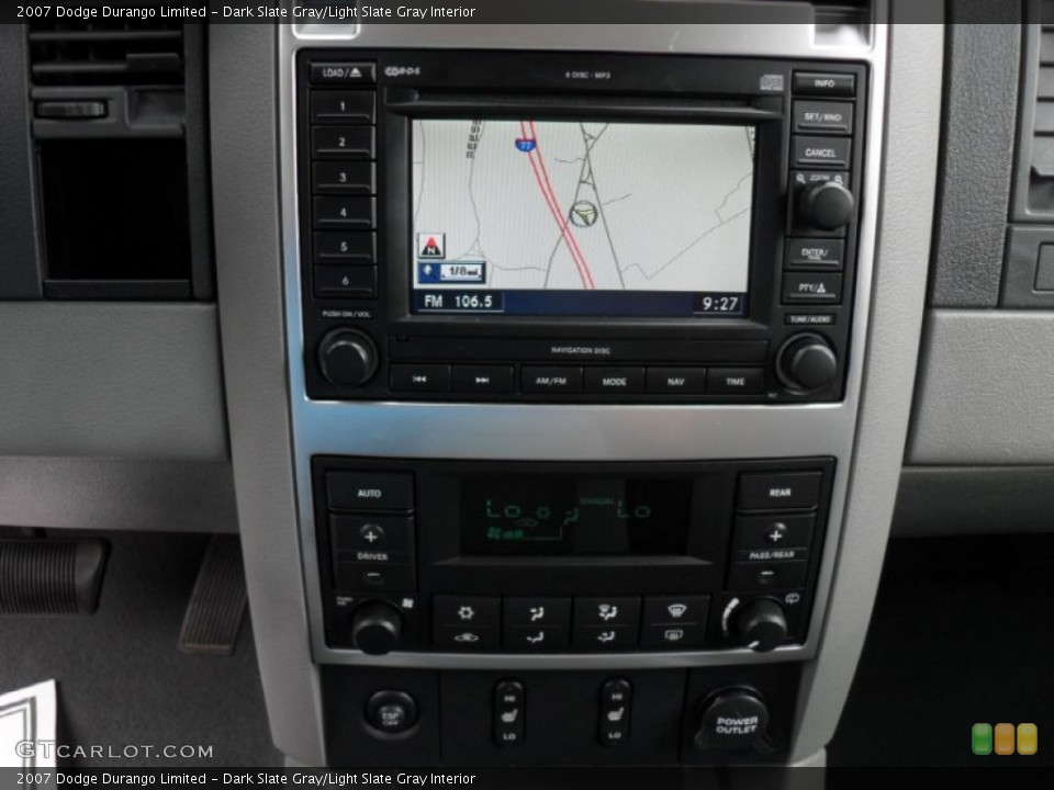 Dark Slate Gray/Light Slate Gray Interior Navigation for the 2007 Dodge Durango Limited #50862004