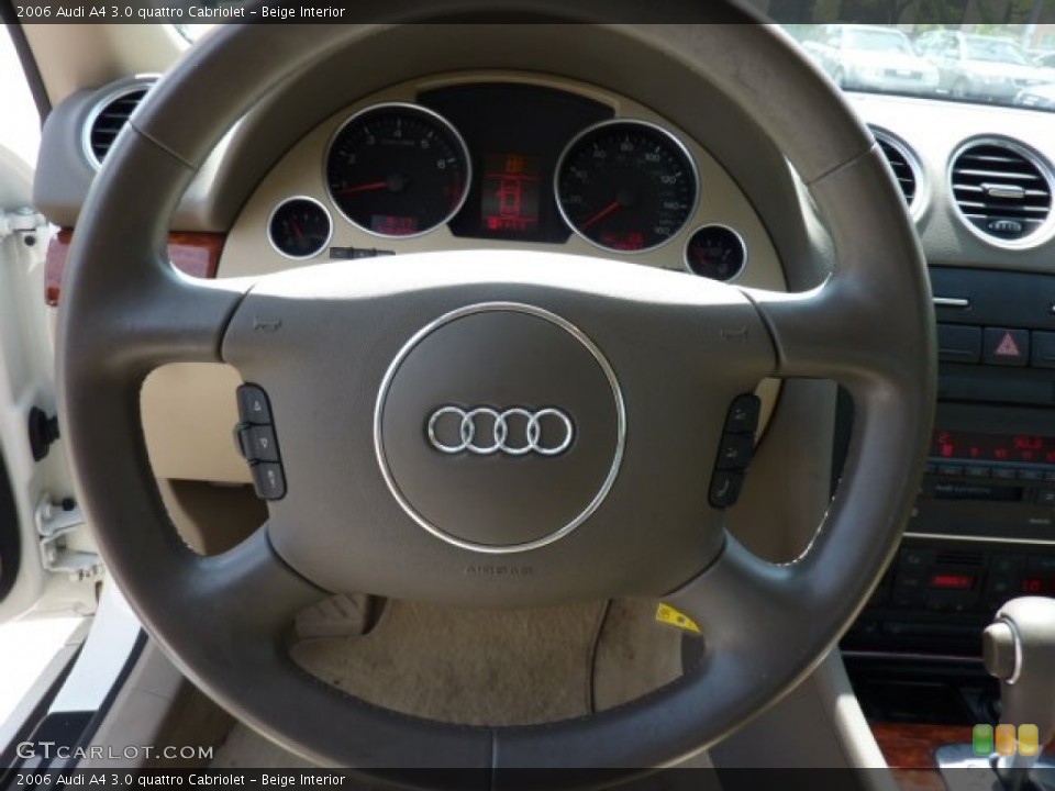 Beige Interior Steering Wheel for the 2006 Audi A4 3.0 quattro Cabriolet #50862328