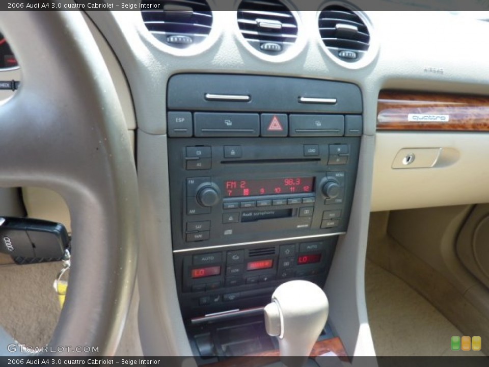 Beige Interior Controls for the 2006 Audi A4 3.0 quattro Cabriolet #50862352