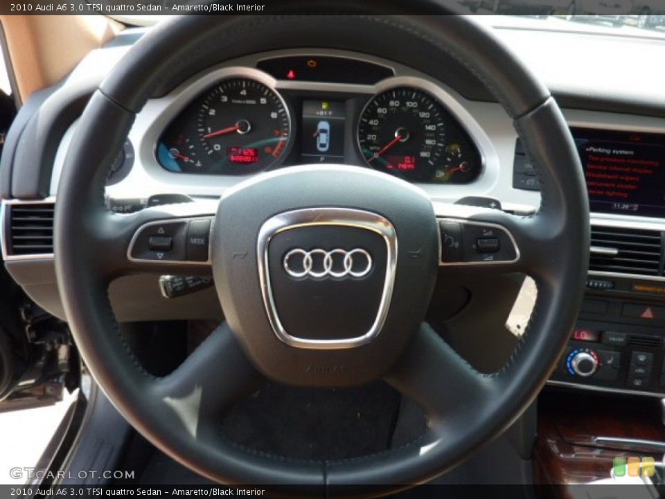 Amaretto/Black Interior Steering Wheel for the 2010 Audi A6 3.0 TFSI quattro Sedan #50862571