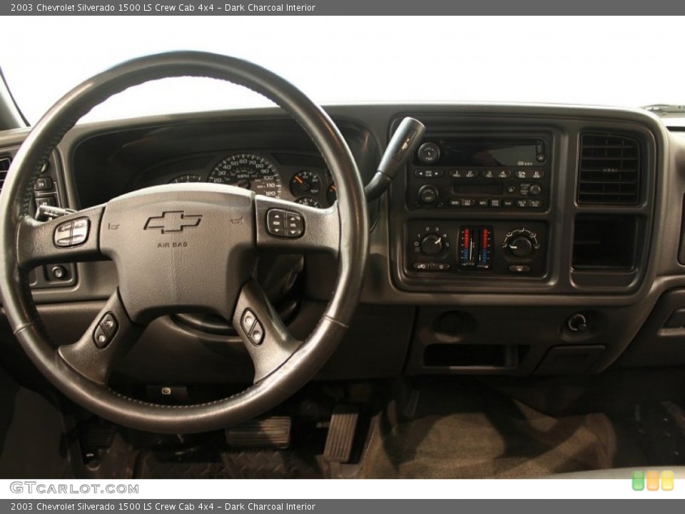 Dark Charcoal Interior Dashboard for the 2003 Chevrolet Silverado 1500 LS Crew Cab 4x4 #50867449