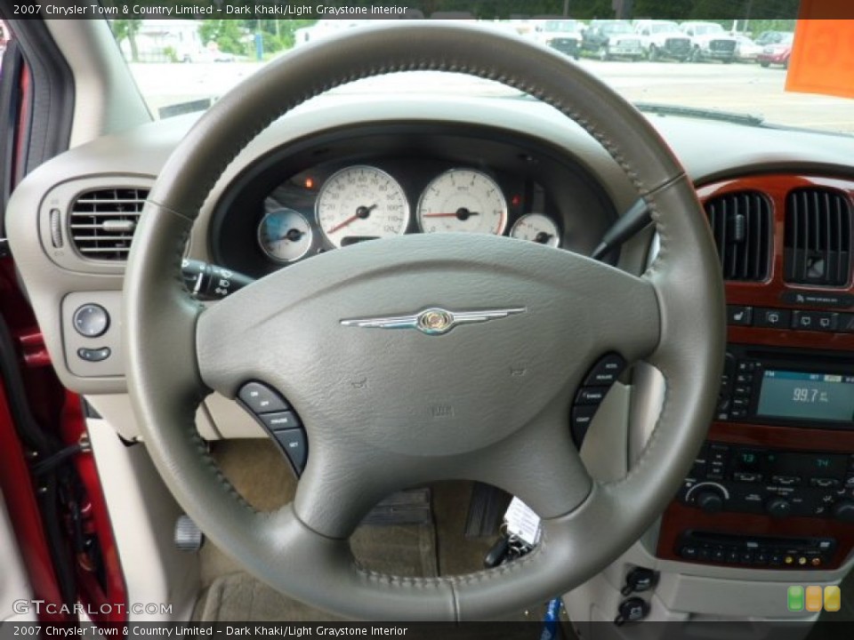 Dark Khaki/Light Graystone Interior Steering Wheel for the 2007 Chrysler Town & Country Limited #50869138