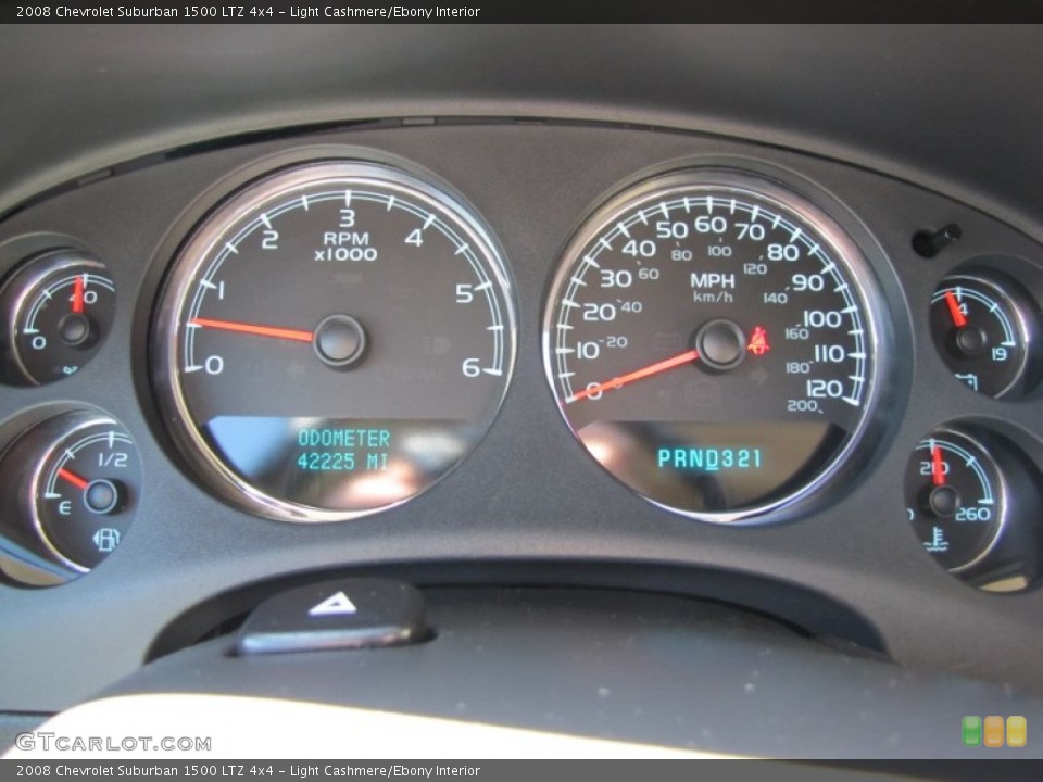 Light Cashmere/Ebony Interior Gauges for the 2008 Chevrolet Suburban 1500 LTZ 4x4 #50870956