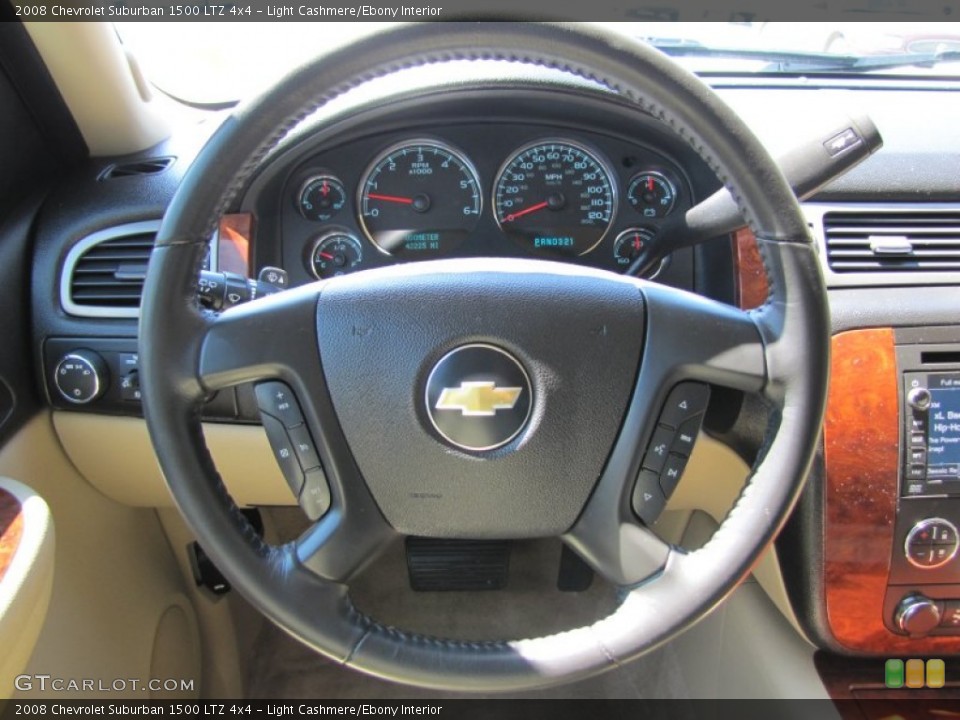 Light Cashmere/Ebony Interior Steering Wheel for the 2008 Chevrolet Suburban 1500 LTZ 4x4 #50870971