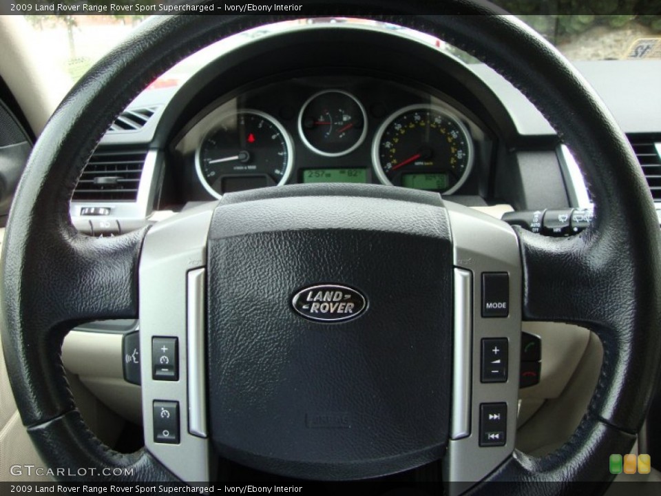 Ivory/Ebony Interior Steering Wheel for the 2009 Land Rover Range Rover Sport Supercharged #50872504