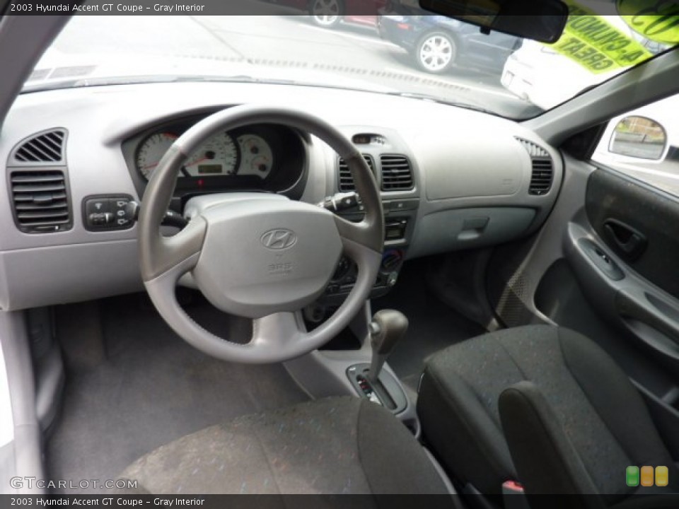 Gray 2003 Hyundai Accent Interiors