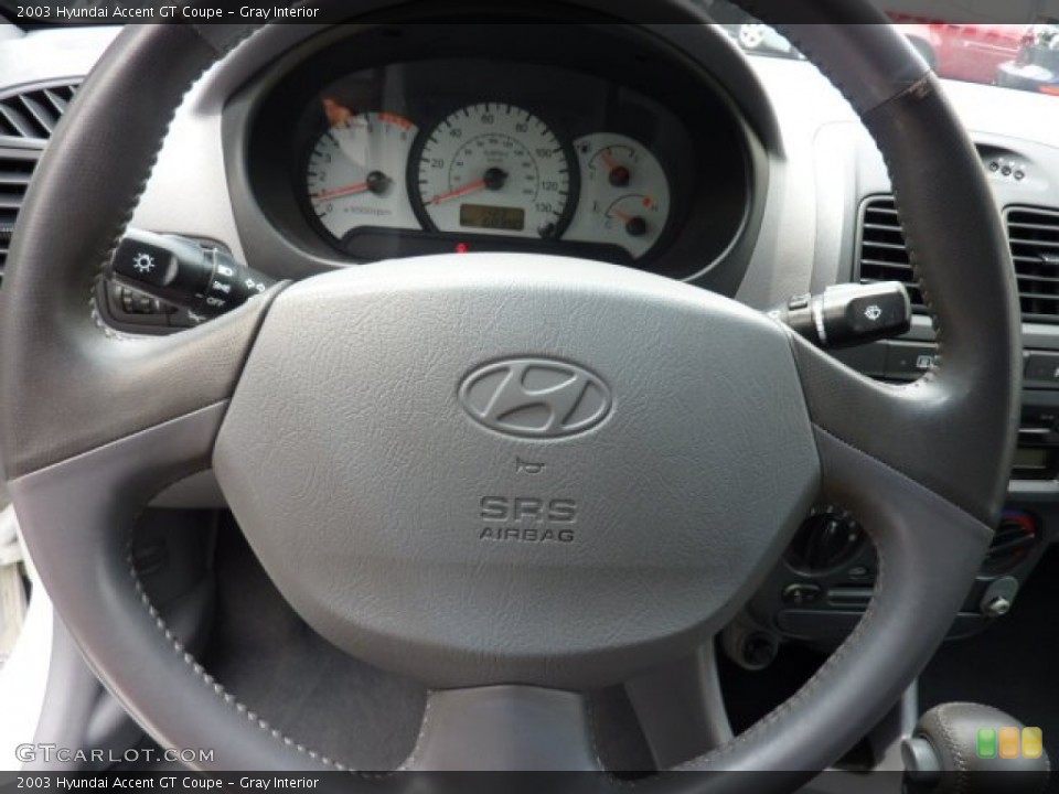 Gray Interior Steering Wheel for the 2003 Hyundai Accent GT Coupe #50874718