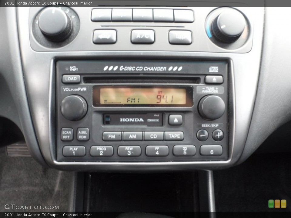 Charcoal Interior Controls for the 2001 Honda Accord EX Coupe #50875039
