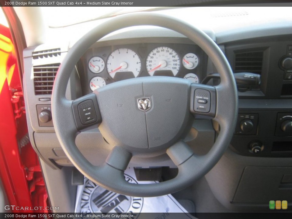 Medium Slate Gray Interior Steering Wheel for the 2008 Dodge Ram 1500 SXT Quad Cab 4x4 #50875165