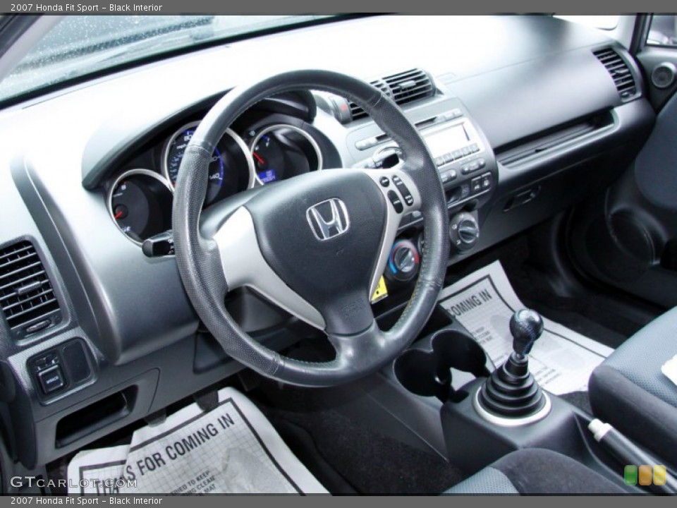 Black Interior Dashboard for the 2007 Honda Fit Sport #50875990