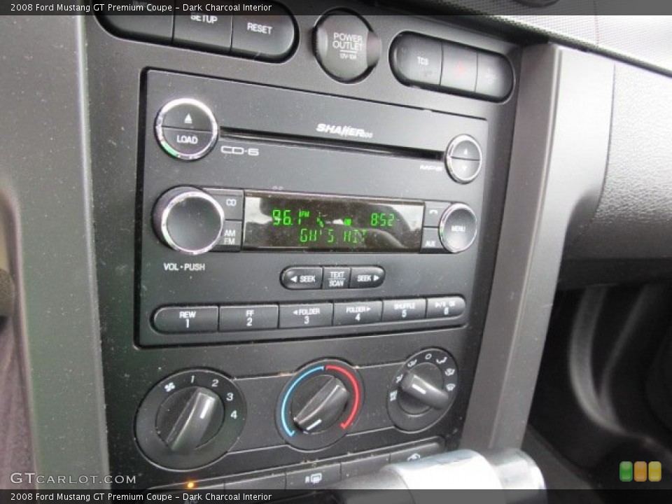 Dark Charcoal Interior Controls for the 2008 Ford Mustang GT Premium Coupe #50877325