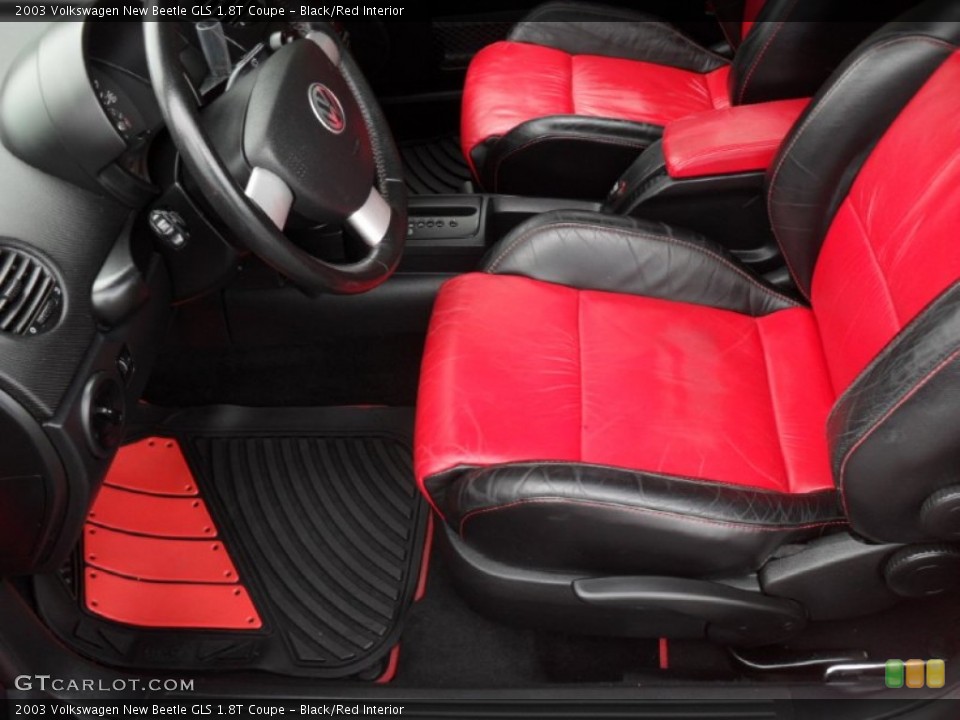 Black/Red Interior Photo for the 2003 Volkswagen New Beetle GLS 1.8T Coupe #50878324
