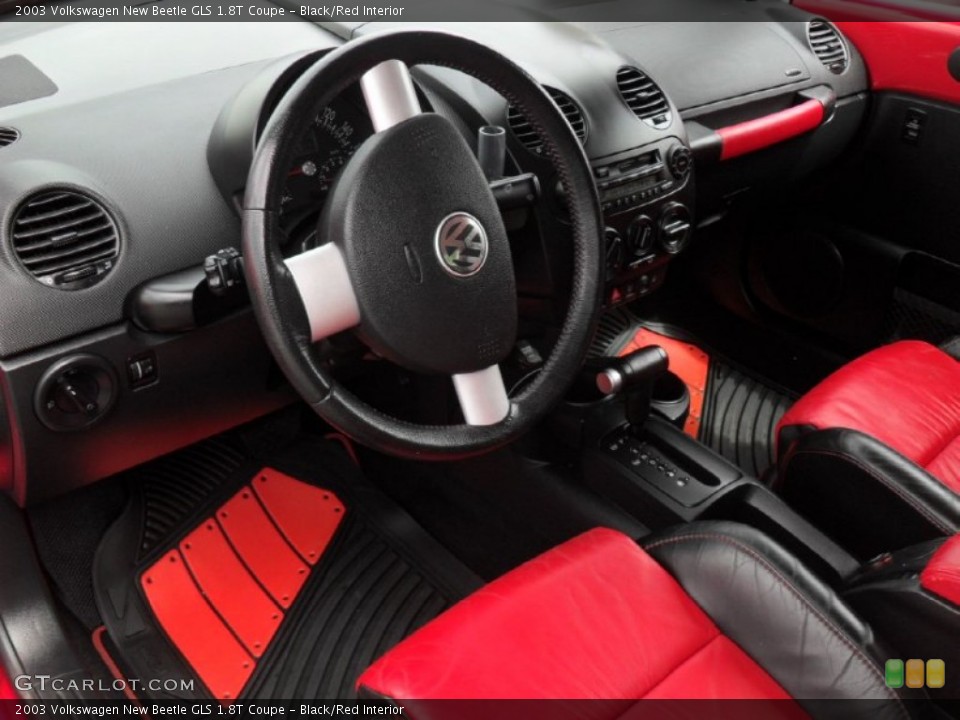 Black/Red Interior Photo for the 2003 Volkswagen New Beetle GLS 1.8T Coupe #50878582