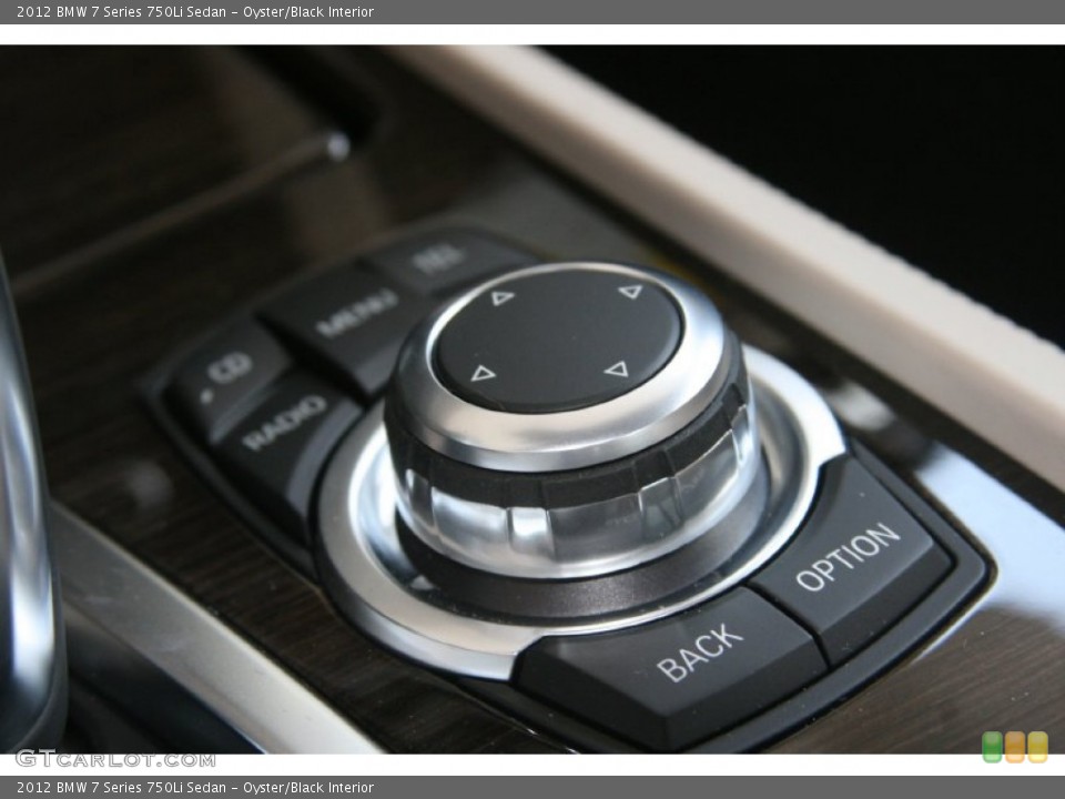 Oyster/Black Interior Controls for the 2012 BMW 7 Series 750Li Sedan #50878795