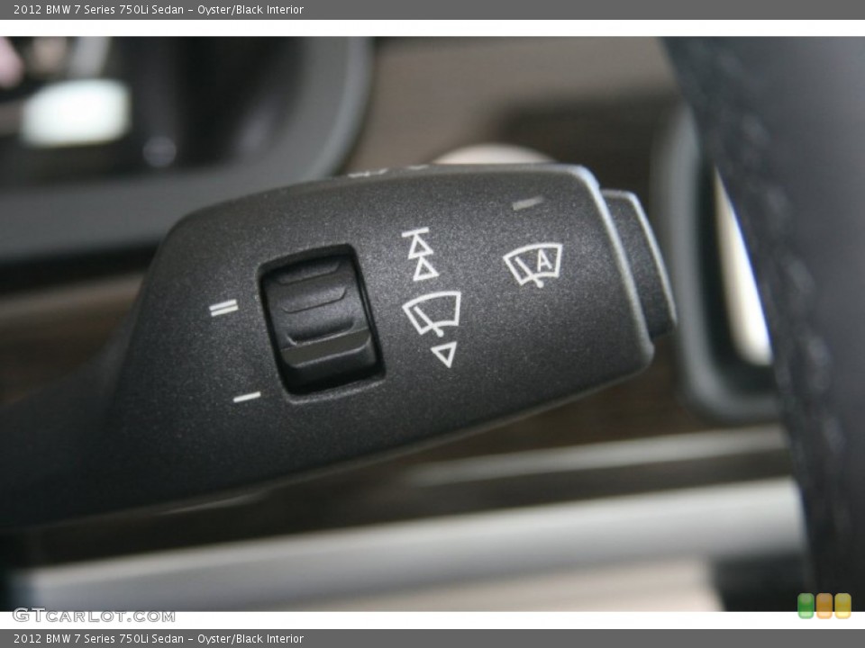 Oyster/Black Interior Controls for the 2012 BMW 7 Series 750Li Sedan #50878912