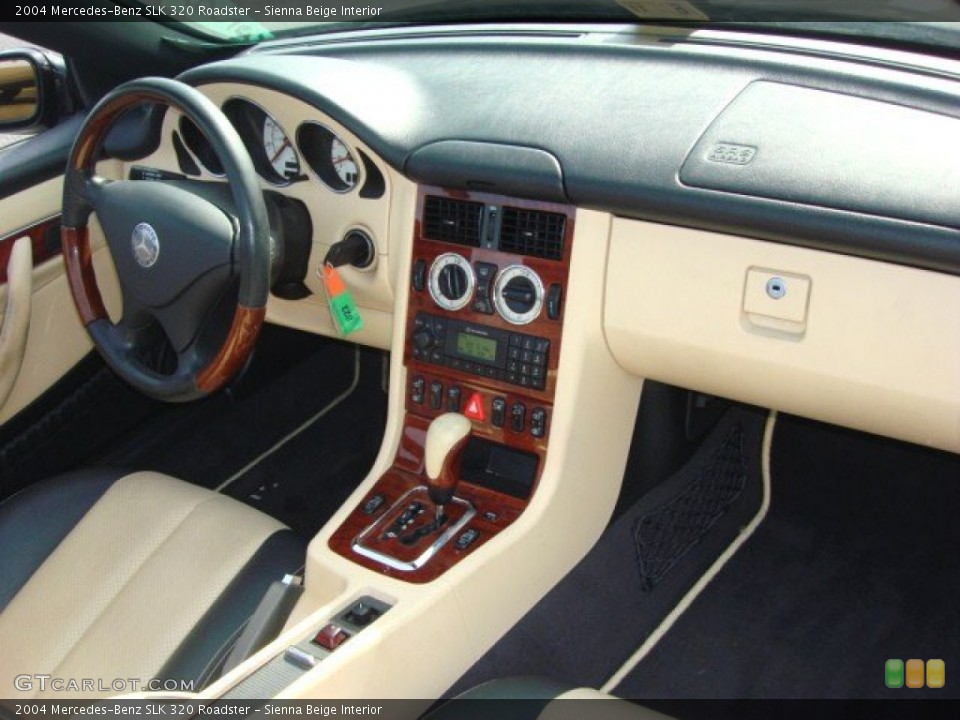 Sienna Beige Interior Dashboard for the 2004 Mercedes-Benz SLK 320 Roadster #50879221