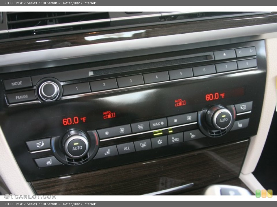 Oyster/Black Interior Controls for the 2012 BMW 7 Series 750i Sedan #50879278