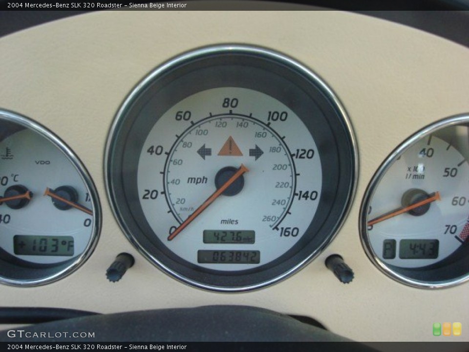 Sienna Beige Interior Gauges for the 2004 Mercedes-Benz SLK 320 Roadster #50879287