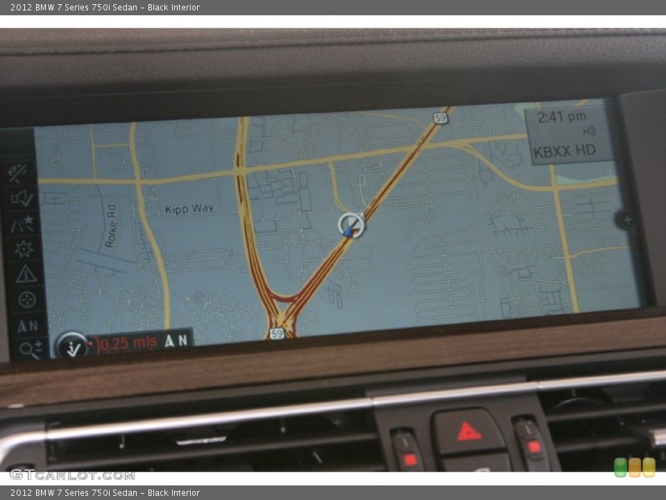 Black Interior Navigation for the 2012 BMW 7 Series 750i Sedan #50879785