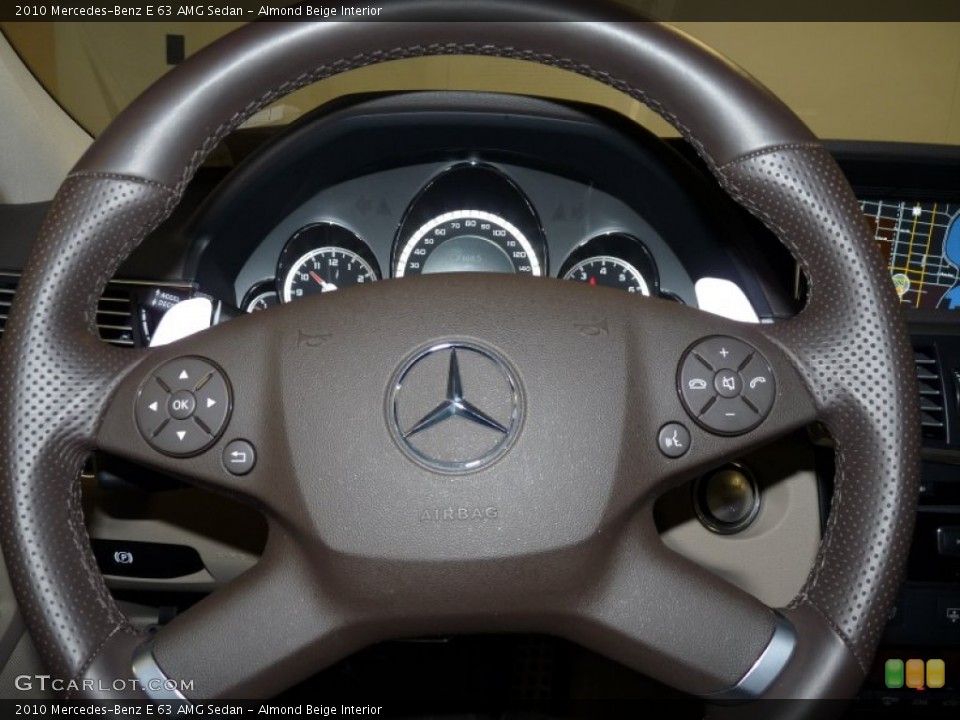 Almond Beige Interior Steering Wheel for the 2010 Mercedes-Benz E 63 AMG Sedan #50883499