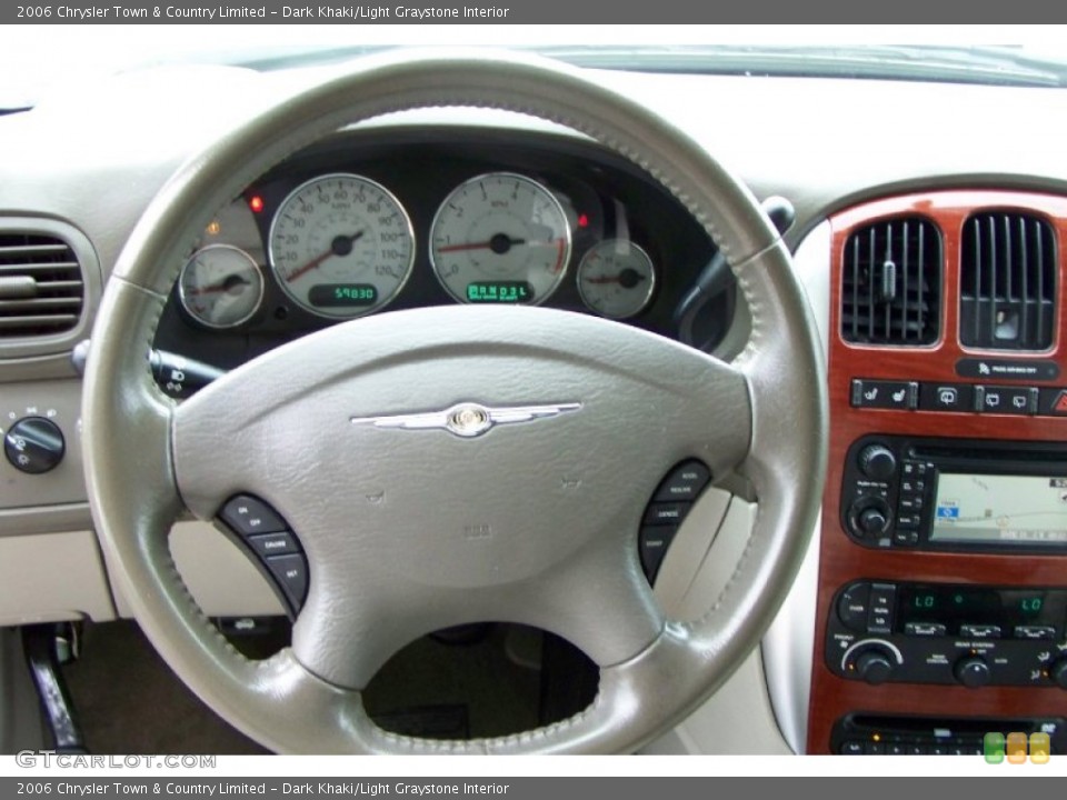 Dark Khaki/Light Graystone Interior Steering Wheel for the 2006 Chrysler Town & Country Limited #50884006