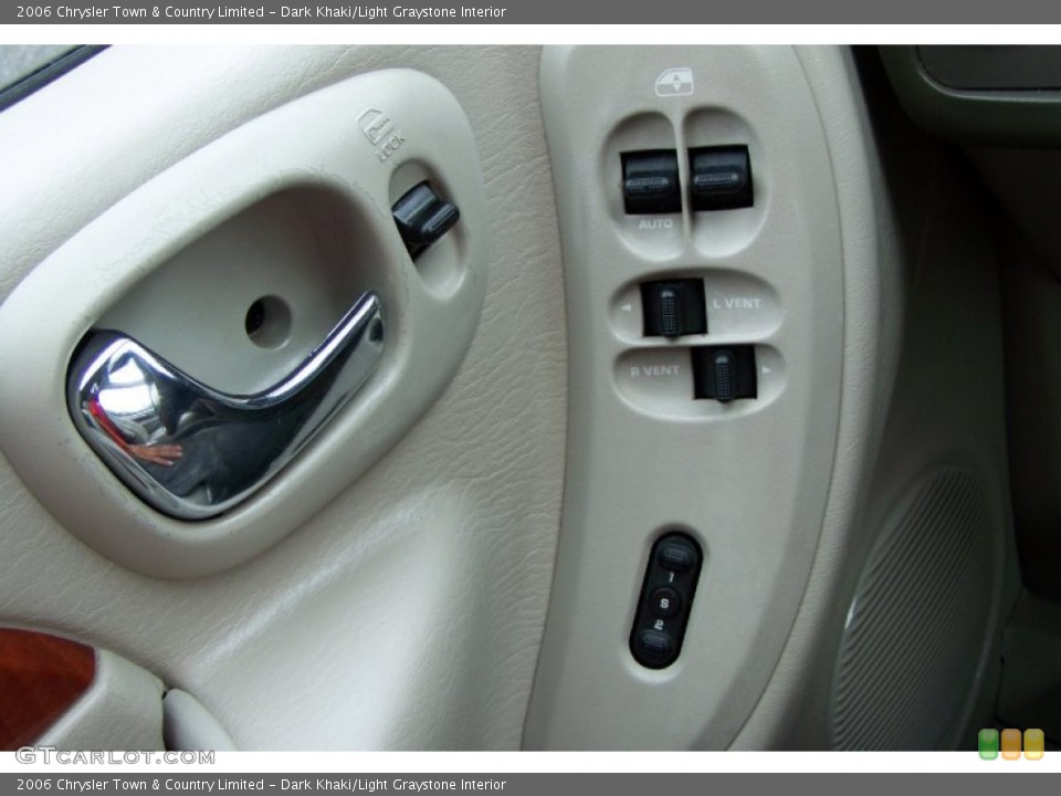 Dark Khaki/Light Graystone Interior Controls for the 2006 Chrysler Town & Country Limited #50884153