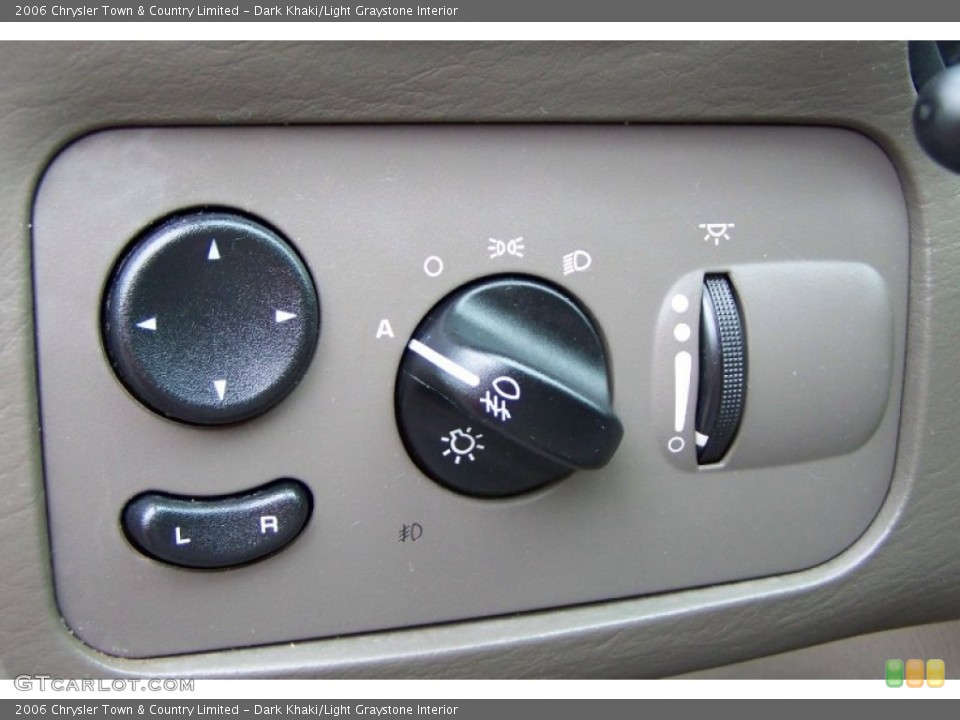 Dark Khaki/Light Graystone Interior Controls for the 2006 Chrysler Town & Country Limited #50884165