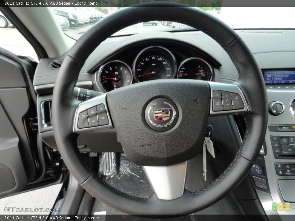 Ebony Interior Steering Wheel for the 2011 Cadillac CTS 4 3.0 AWD Sedan #50884300