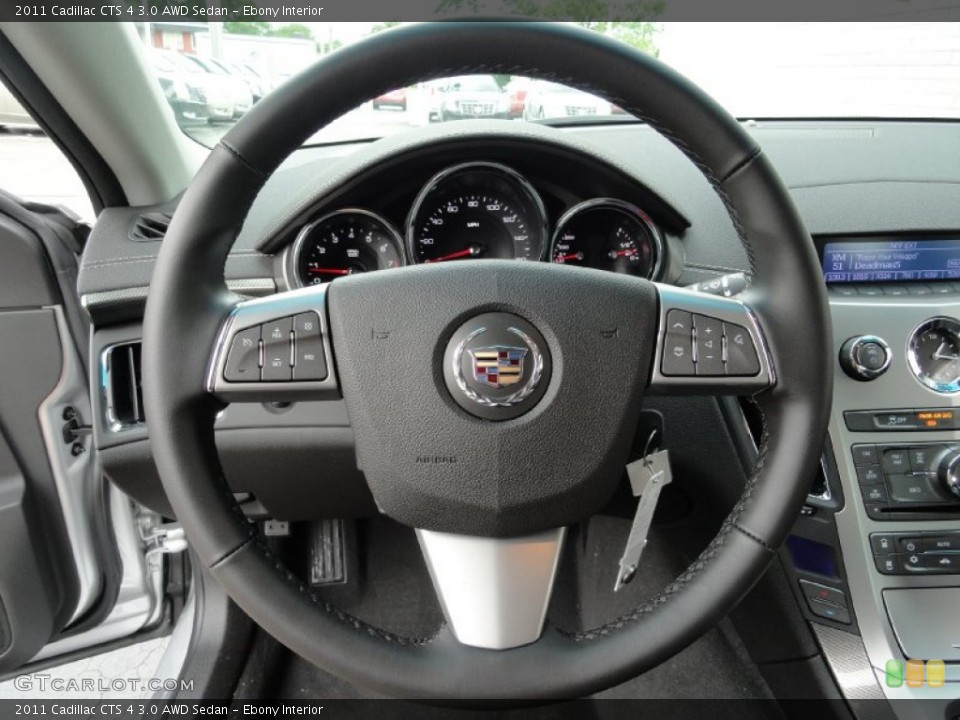 Ebony Interior Steering Wheel for the 2011 Cadillac CTS 4 3.0 AWD Sedan #50884957