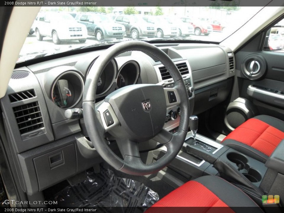 Dark Slate Gray/Red 2008 Dodge Nitro Interiors