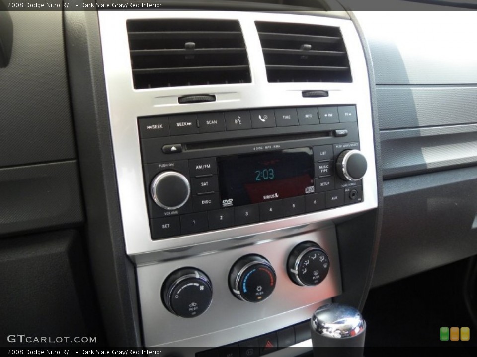 Dark Slate Gray/Red Interior Controls for the 2008 Dodge Nitro R/T #50886838
