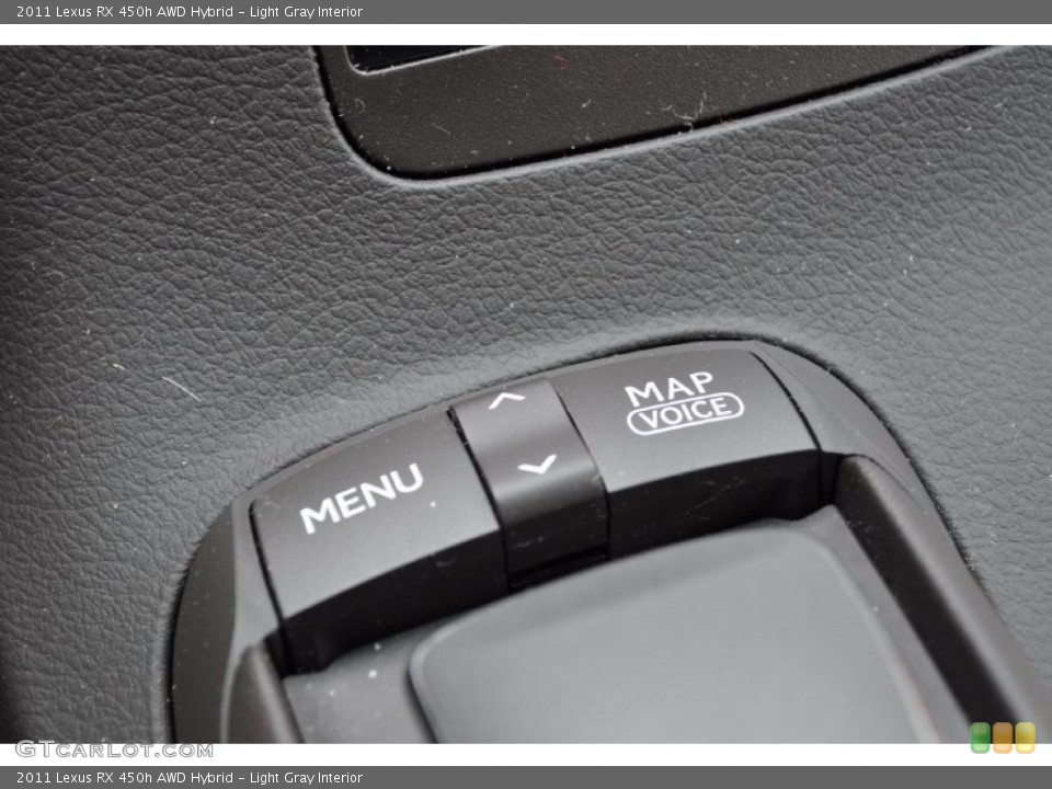 Light Gray Interior Controls for the 2011 Lexus RX 450h AWD Hybrid #50887477