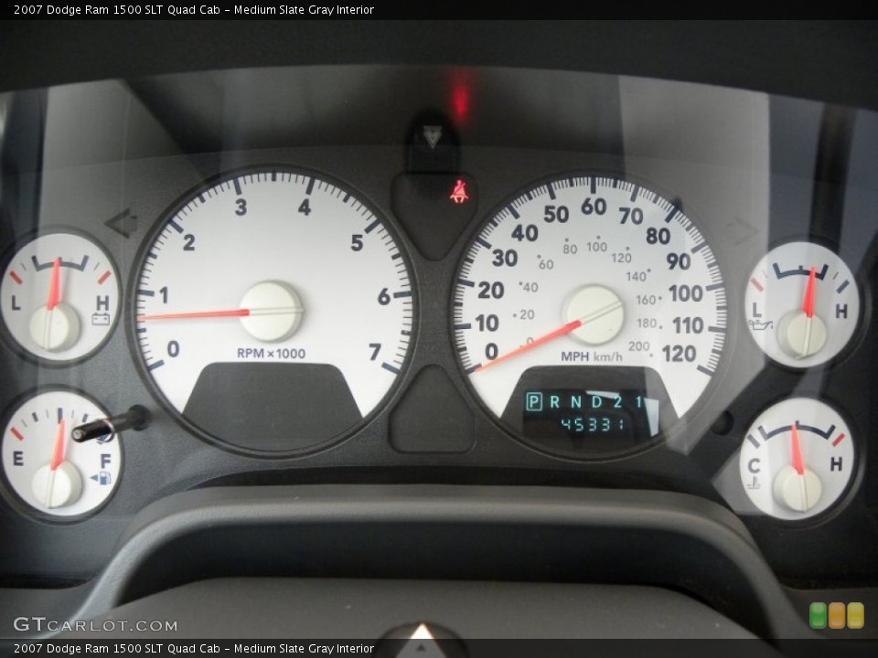 Medium Slate Gray Interior Gauges for the 2007 Dodge Ram 1500 SLT Quad Cab #50888092