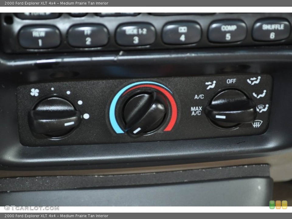Medium Prairie Tan Interior Controls for the 2000 Ford Explorer XLT 4x4 #50891260