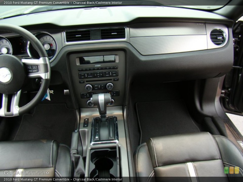 Charcoal Black/Cashmere Interior Dashboard for the 2010 Ford Mustang GT Premium Convertible #50892739