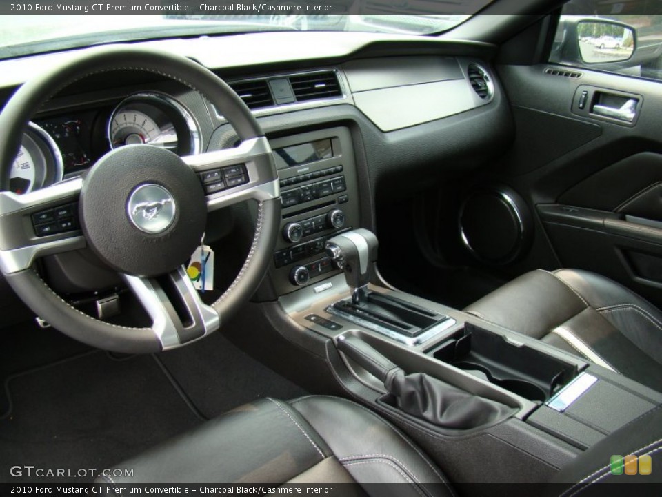 Charcoal Black/Cashmere Interior Prime Interior for the 2010 Ford Mustang GT Premium Convertible #50892772