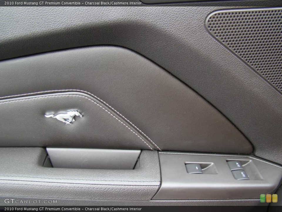 Charcoal Black/Cashmere Interior Controls for the 2010 Ford Mustang GT Premium Convertible #50892802