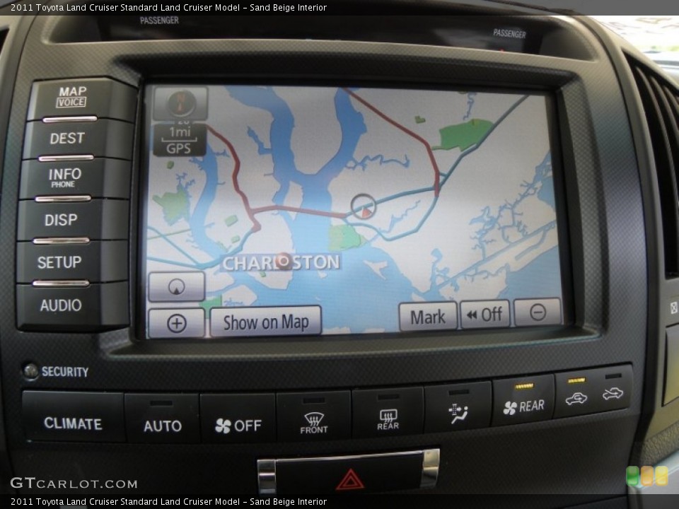 Sand Beige Interior Navigation for the 2011 Toyota Land Cruiser  #50893111