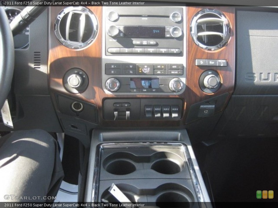 Black Two Tone Leather Interior Controls for the 2011 Ford F250 Super Duty Lariat SuperCab 4x4 #50894185