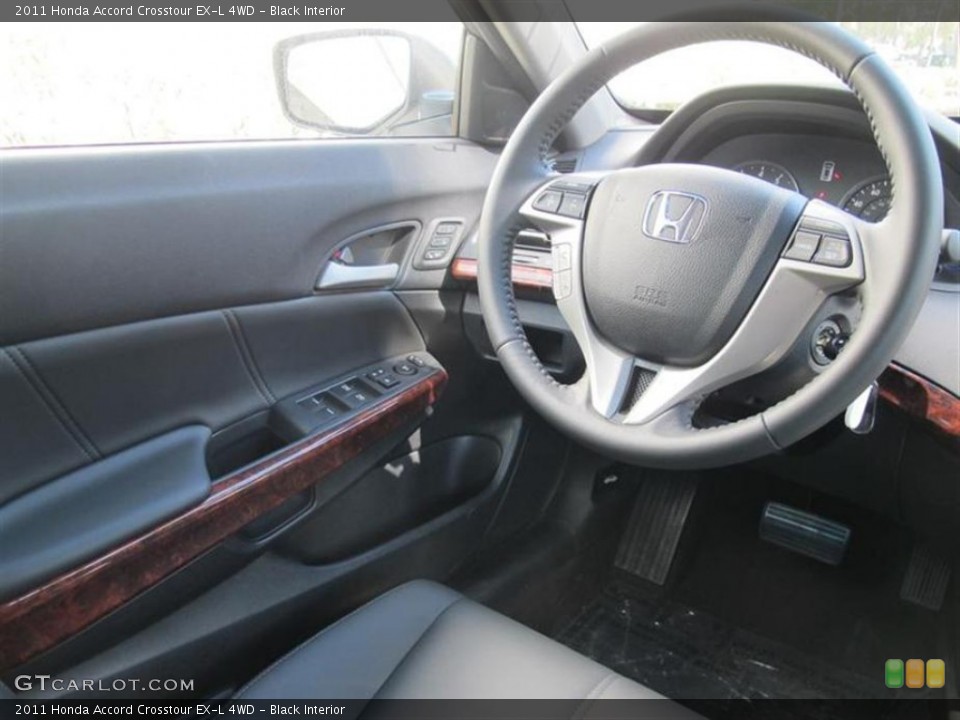 Black Interior Steering Wheel for the 2011 Honda Accord Crosstour EX-L 4WD #50896273