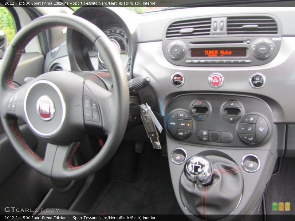 Sport Tessuto Nero/Nero (Black/Black) Interior Controls for the 2012 Fiat 500 Sport Prima Edizione #50897359